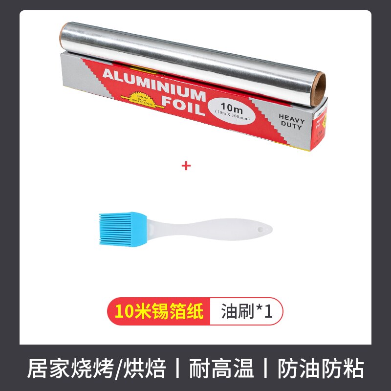 Rollo de papel de carnicero para envolver alimentos, estera de Metal, papel de aluminio resistente al calor, desechable, Airfryer, bouchmerie, envoltura de alimentos: 10m