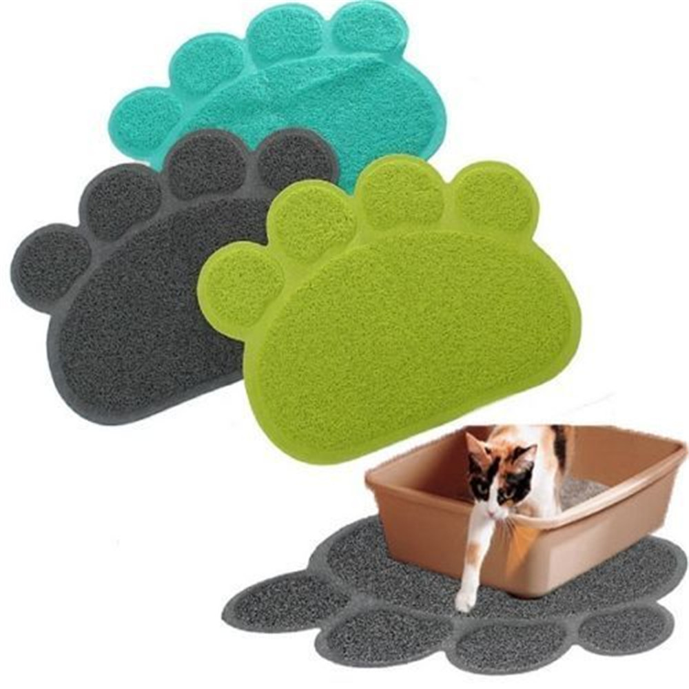 1pcs Pet Dog Puppy Cat Feeding Mat Pad Cute PVC Bed Dish Bowl Food Feed Placement Cat Toilet Mat