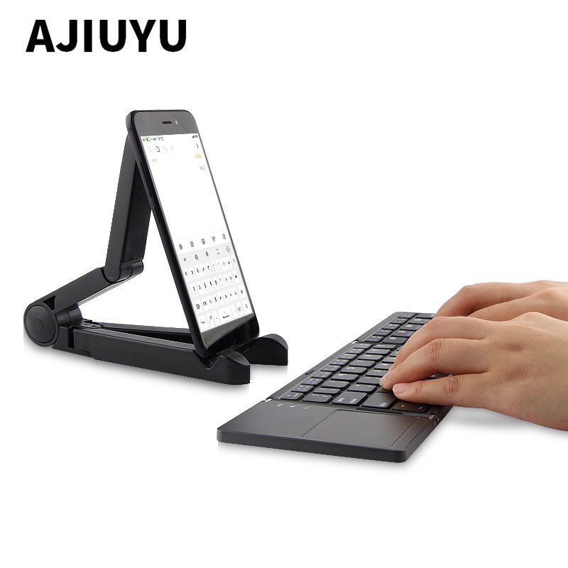 Three folded Wireless Bluetooth Keyboard with Toupad For Xiaomi Mi Max 2 MIX 6 Mi6 5X 5 7 Pro mi5 1 Note 3 4 4X mi4 Phone Case