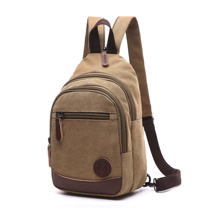 Boshikang Canvas Women Backpack School Bag Small Student Bag Female Shoulder Bag Zipper 8 Color Daily Chest Daypack