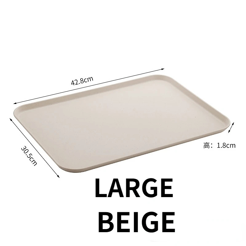 Plateau en plastique rectangulaire, grands plateaux de service pour hôtel, Restaurant, plat à thé, eau, petit déjeuner à la maison, poêle à pain, organisateur de Table basse