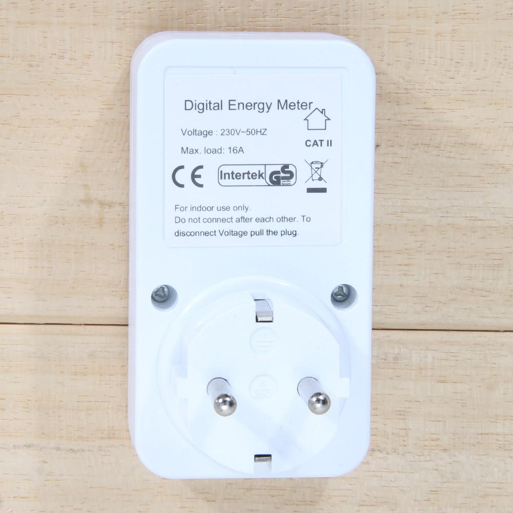 Digital Wattmeter LCD Energy Monitor Power Meter Electricity Electric Meter Measuring Outlet Analy Usage Monitoring Socket EU