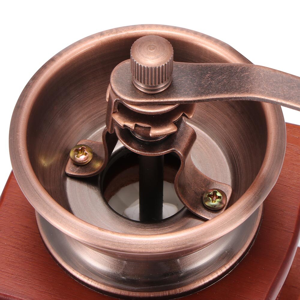 Klassieke Houten Koffiemolen Prachtige Vorm Koffieboon Grinder Handkoffiemolen Rvs Retro Koffie Spice Mini