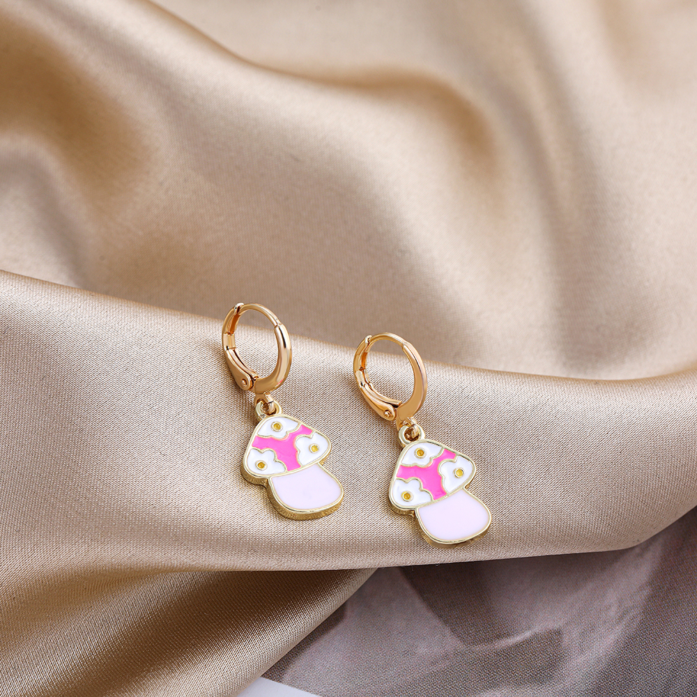 Leuke Roze Bloem Aardbei Vlinder Laarzen Oorringen Voor Vrouwen Meisjes Esthetische Y2k 90S Hart Paddestoel Oorbel Sieraden