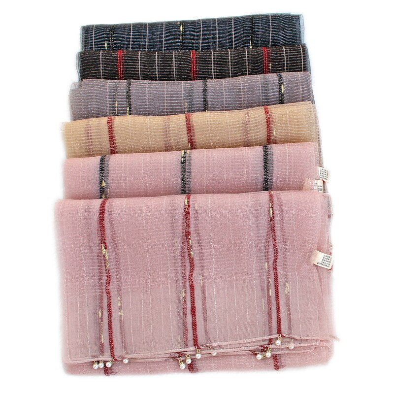 Lyx massivt guld silke silke scarf för kvinnor sjalar pashmina flickor halsdukar wrap bandana foulard hijab