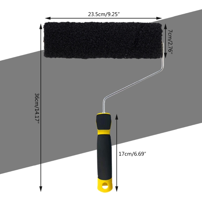 9 Inch Wall Brush with Antislip Handle Wall Roller Comfortable & Effective Plastering Tool Improve Comfort & Efficiency