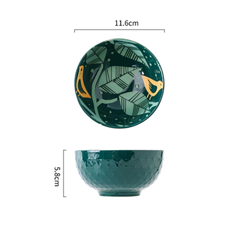 FANCITY Ceramic bowls, rice bowls, simple breakfast bowls, home combined meals: 3