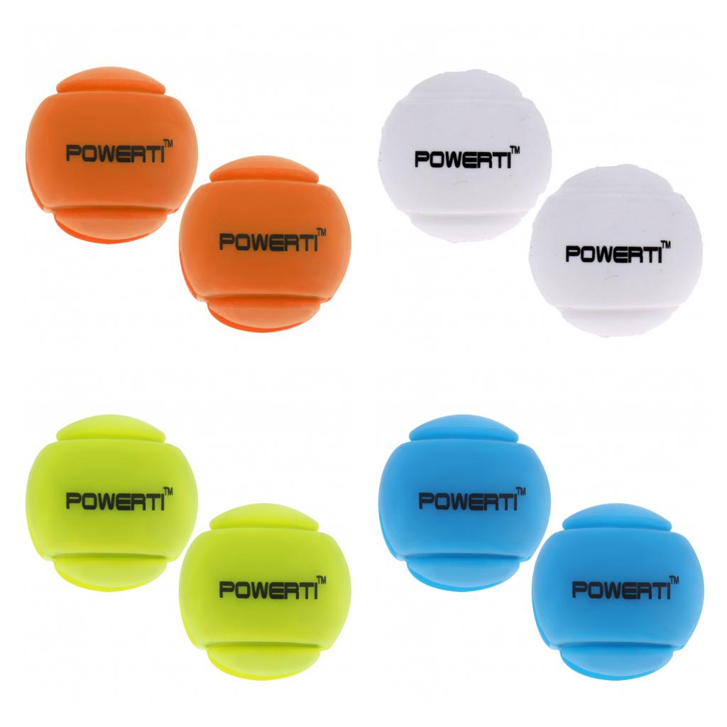 2 Pack Premium Siliconen Bal Dempers Tennisracket Accessoires-Diverse Kleuren