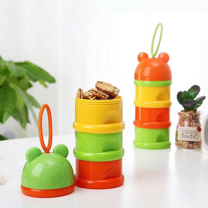 3 Layers Baby Food Storage Organizer Baby Milk Powder Dispenser Container Storage Formula Feeding Box