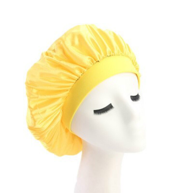 Passen Effen Satijn Bonnet Zijde Hoofd Wrap Douche Cap Haar Styling Cap Lange Haarverzorging Vrouwen Night Slaap Hoed Haar styling Tools