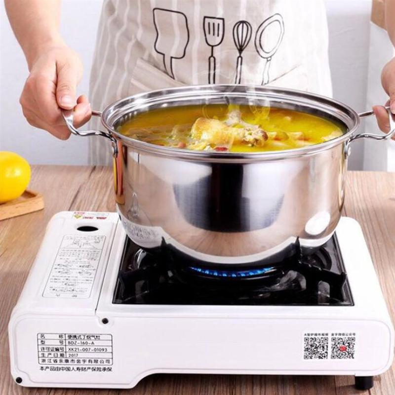 Induction Cooker Gas Cooker Universal Milk Pot Soup Pot Bottom Stainless Steel Anti - Overflow Anti - Stick Pot