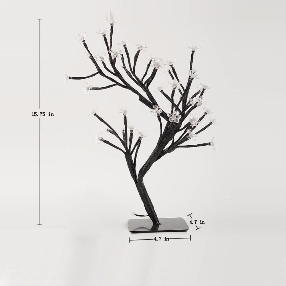 Luminarias LED Cherry Blossom Tree Branches Night Lights Lighting Table Lamps Bedroom Party Wedding Indoor Home Decor