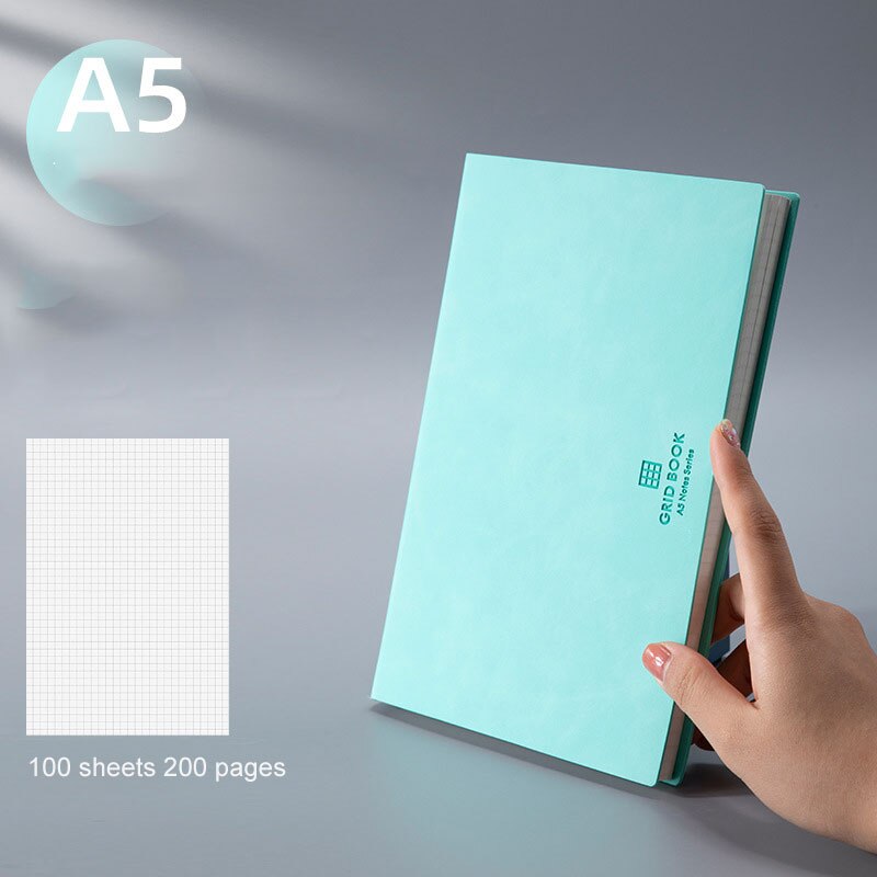 Notebook A5/B5 Thickened Large Super Thick Grid Square book Grid Diary Cuaderno Notebooks Dot Matrix Notebook Diary Grid Book: A5-4