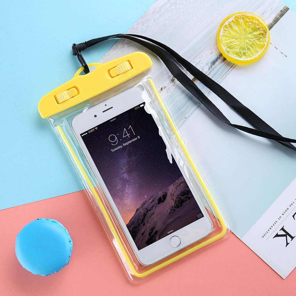 KISSCASE – étui étanche pour Oneplus 7 Pro 7 6T 6, pochette lumineuse pour téléphone portable, étui pour photographie sous-marine Umidigi A5 Pro: Yellow