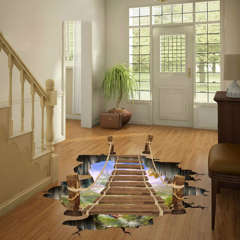 Removable 3D Sticker Cute Floor Wall Sticker Bridg... – Grandado
