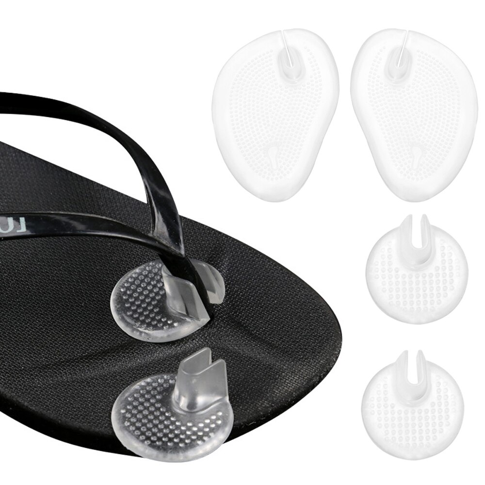 Almohadillas de silicona para el antepié, 2 pares, para sandalias, chanclas, zapatillas, antideslizantes