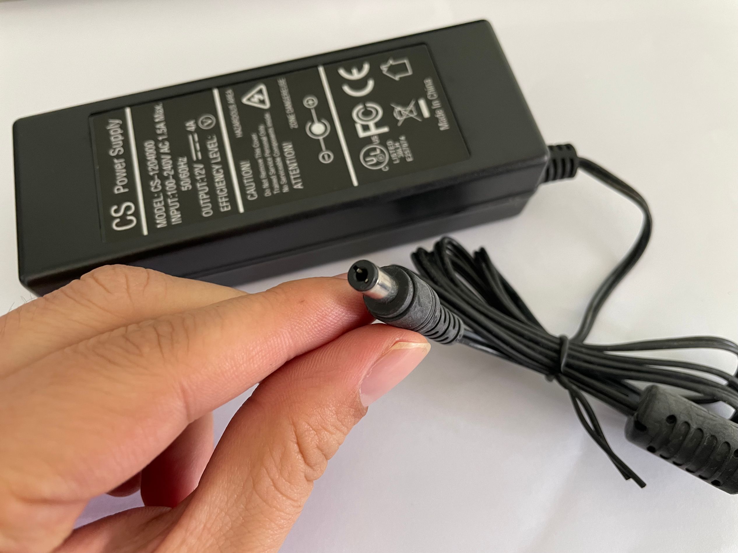 Adaptador de fuente de alimentación AC DC 12V 4A interruptor de cargador de fuente de alimentación de vigilancia de seguridad 100-240V para cámara IP CCTV DVR NVR