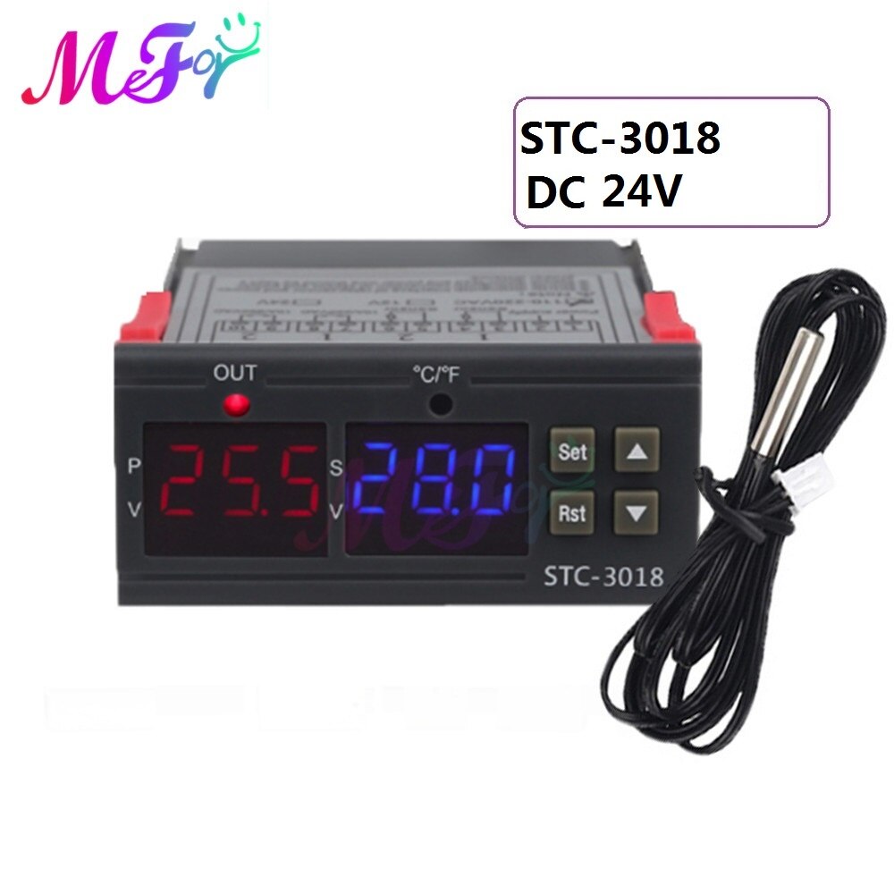 STC-1000 STC-3000 STC-3008 STC-3018 Digital LED controlador de temperatura termostato termoregulador incubadora 12V 24V 110V 220V: STC-3018 DC24V