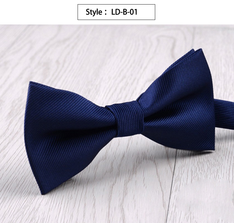 Xgvokh mænd slips sommerfugl knude mand tilbehør luksuriøse sløjfebånd til mænd cravat formel kommerciel jakkesæt bryllup sløjfe: Marine blå