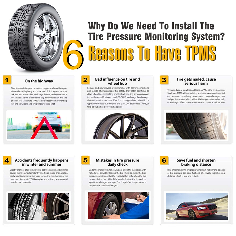 Universal Sensors Tire Pressure External Alarm Android iOS BLE TPMS Waterproof Bluetooth 4.0 5.0 Car Tire Pressure Sensor