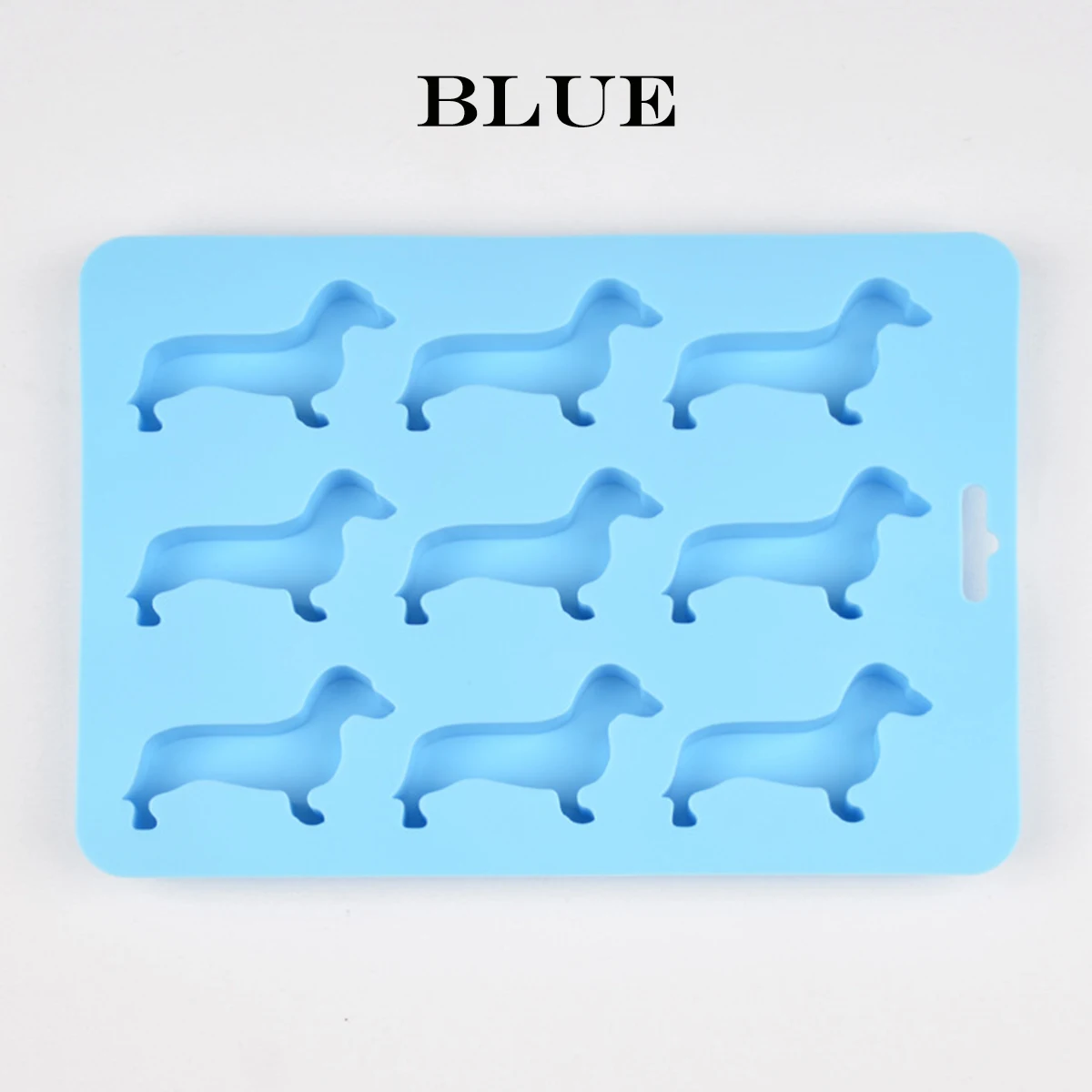 Silicone Dachshund Puppy Shaped Ice Cube Chocolate Cookie Mold DIY Home Ice Tray Kitchen Tools silicone mold gadgets: Red