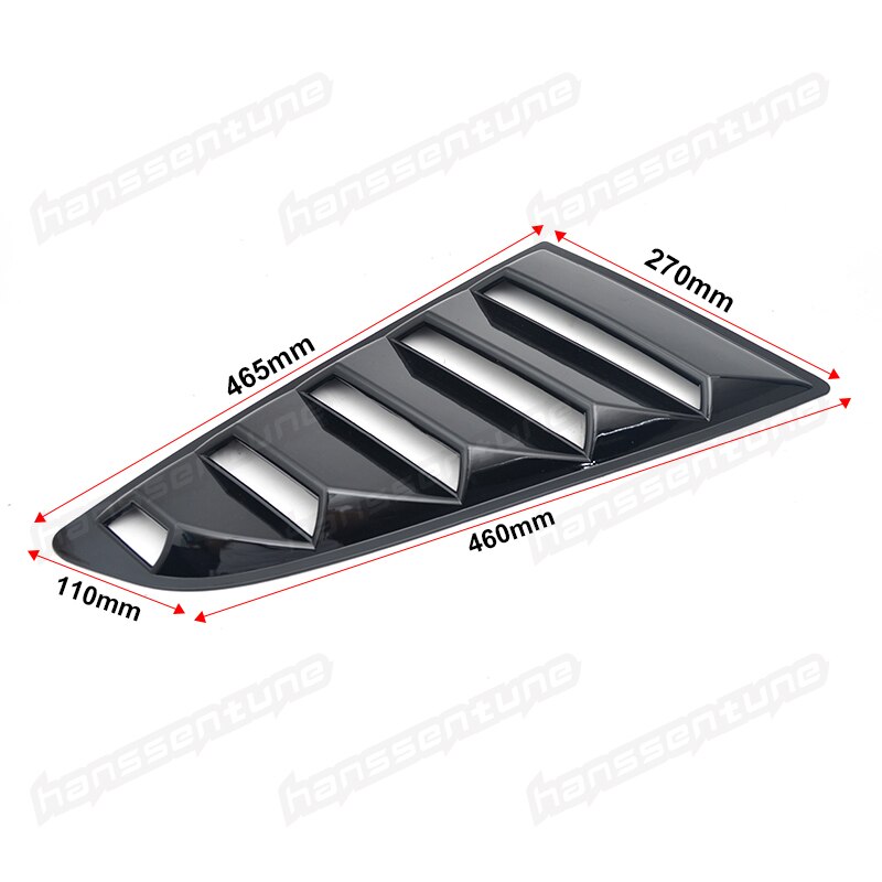 1 Pair OE Style Side Black Window Louvers Left & Right Side Fits For Mustang