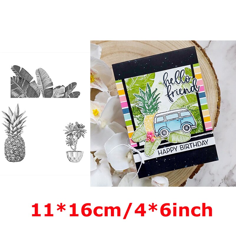 Clear Stamps Happy Birthday Thank You Wishes Artistic Words Flowers Wave Doodle Background Stamps Girl Relaxing Scene: 15