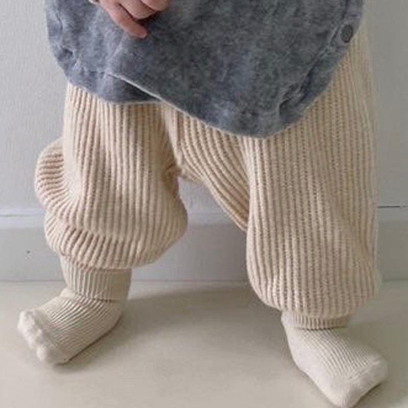2020 outono novo bebê bloomers crianças além de veludo grosso calças compridas da criança do bebê menina menino calças inferiores moda casual sweatpants: apricot / 3T   100cm