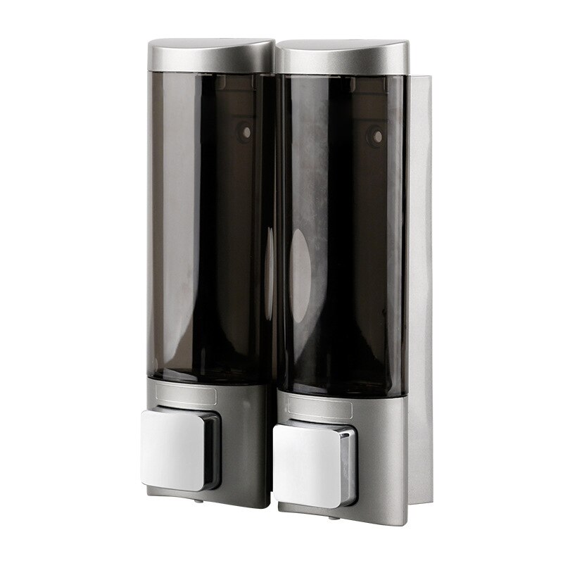 Veggmontert manuell såpedispenser sanitizer flaske sjampo flaske dårlig flytende boks baderomsutstyr maskinvare: Krom