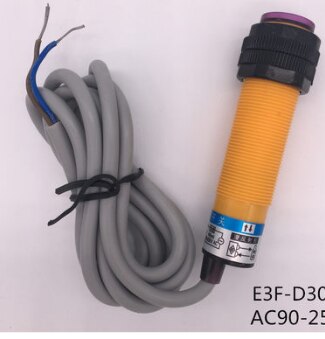 2 stück  e3f-ds30 y 1 10-30cm 2 draht  m18 no ac90-250v 300ma diffuser reflexions-lichtschrankensensor