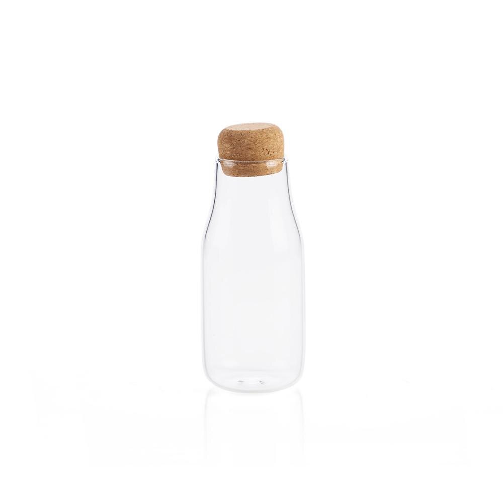 600/300/150ML Glass Storage Bottles for Bulk Products Containers with Lid Cork Column Sealed Jar Food Spices Organizer Cans: 300ml