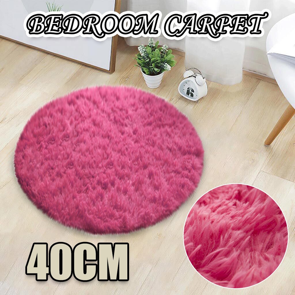 Computer Chair Upholstery Area Rug mats Fluffy Round Alfombra for Living Room Faux Fur Carpet Kids Bedroom Plush Shaggy