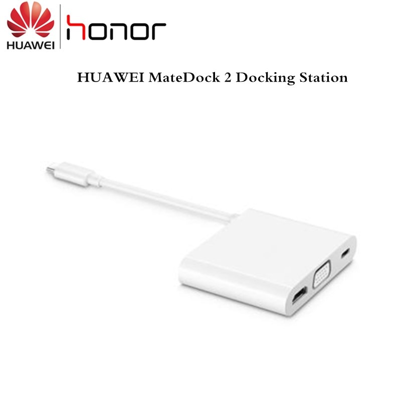 Station d'accueil d'origine Huawei MateDock 2 appliquer à Mate20 Pro X MateBook D X ProE câble de transfert de convertisseur de données pour ordinateur portable type-c