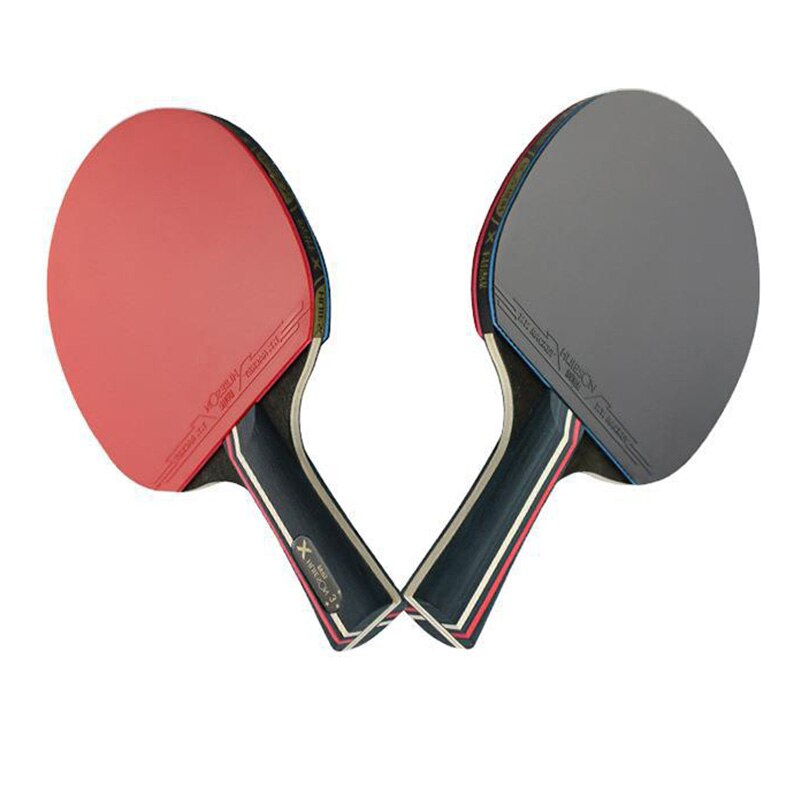 Raqueta de Ping Pong , mango largo y corto, Material de goma de hoja de carbono alto y pegajoso, 3 estrellas, para tenis de mesa para principiantes