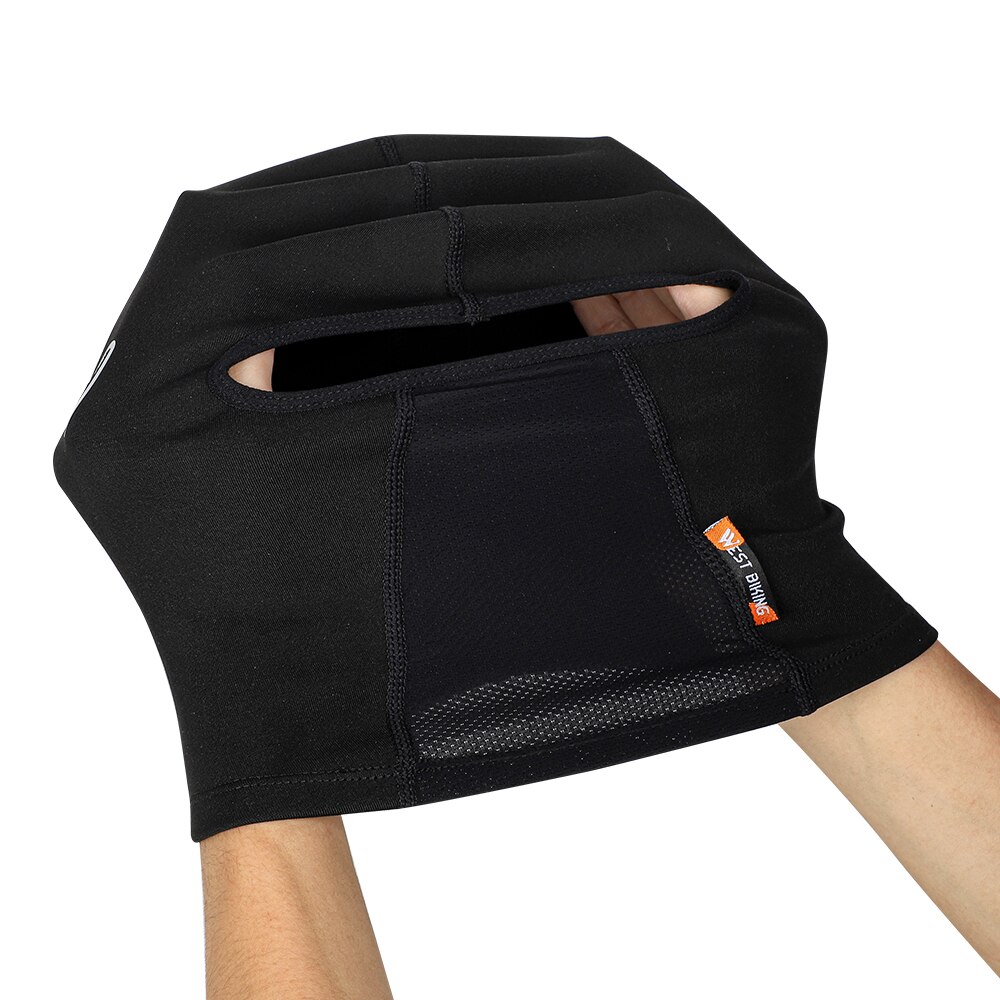 Västra cykling vinter ridmössa vindtät varm ridmössa skid fleece mask med glasögon hål motorcykel huvudbonader cykelmask