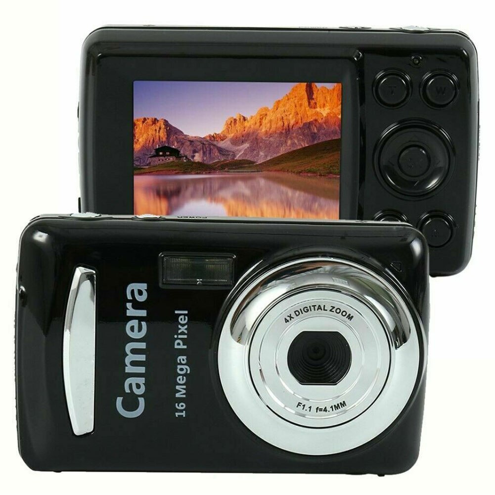 2.4 Inch High Definition Mini 16 Megapixels Portable Digital Camera Durable TFT LCD Handheld Easy Apply Travel Black Practical