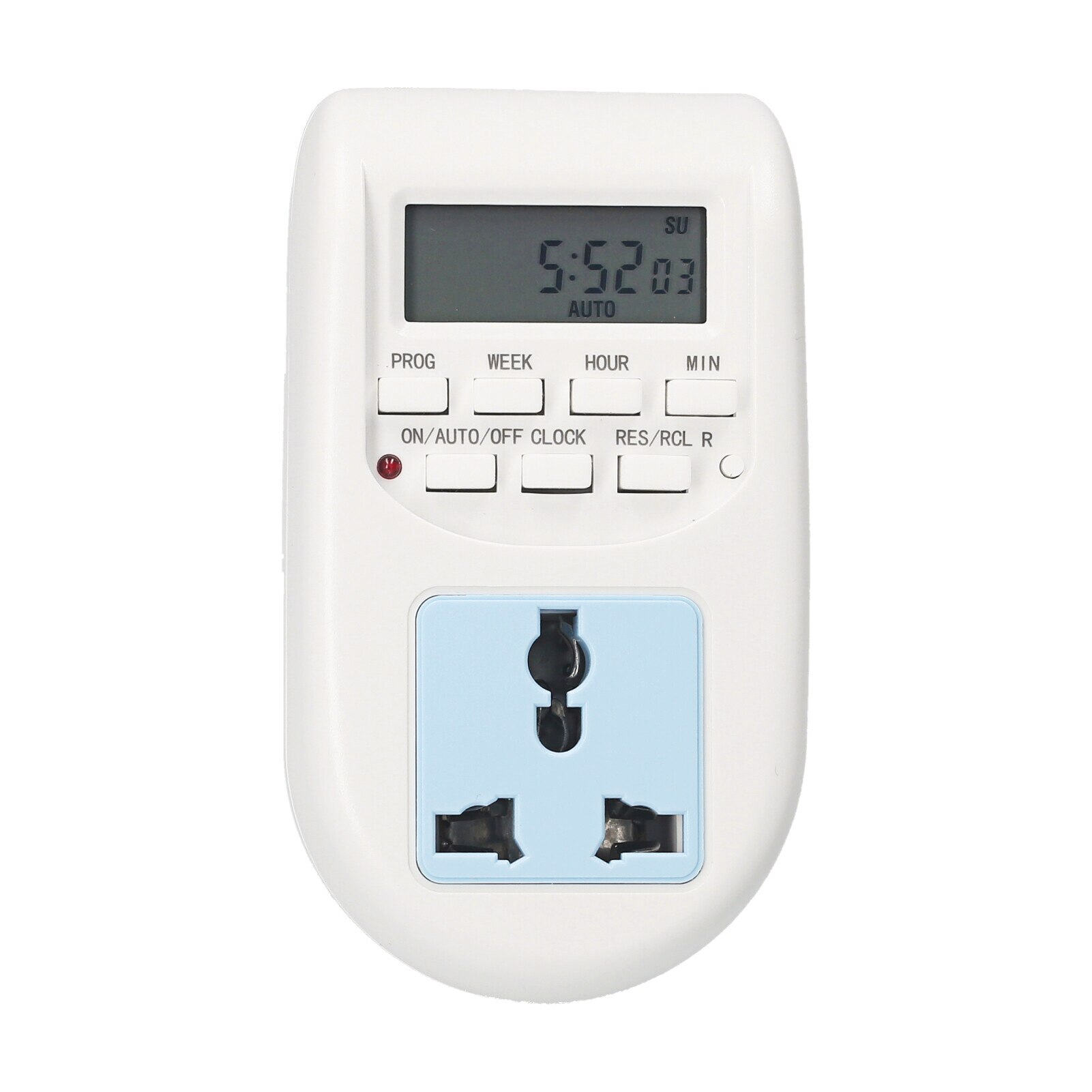 Plug-in Digital Timer Switch Weekly Programmable Electrical Timer Outlet 16 Independent ON/ OFF Programs (220V-240V, EU Plug)