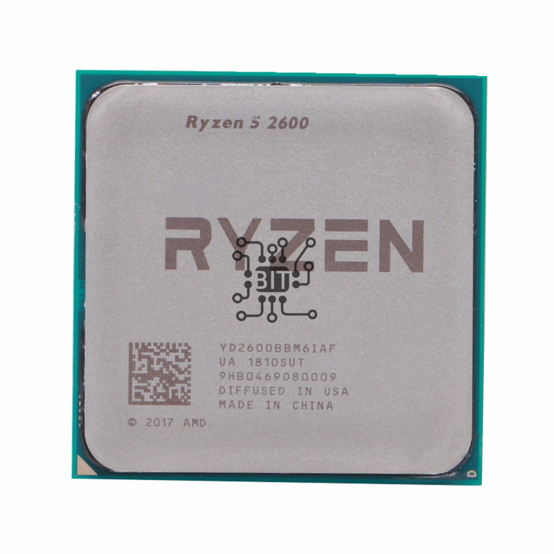 Amd ryzen 5 2600 r5 2600 3.4 ghz seks-kernet tolv-trådet 65w cpu-processor  yd2600 bbm 6 iaf-sokkel  am4