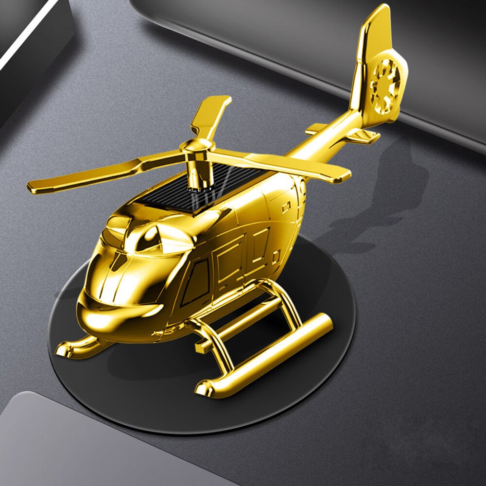 Bil aromaterapi luftfrisker helikopter fly dekoration sol bil parfume duft bil fly ornament bil styling: Guld