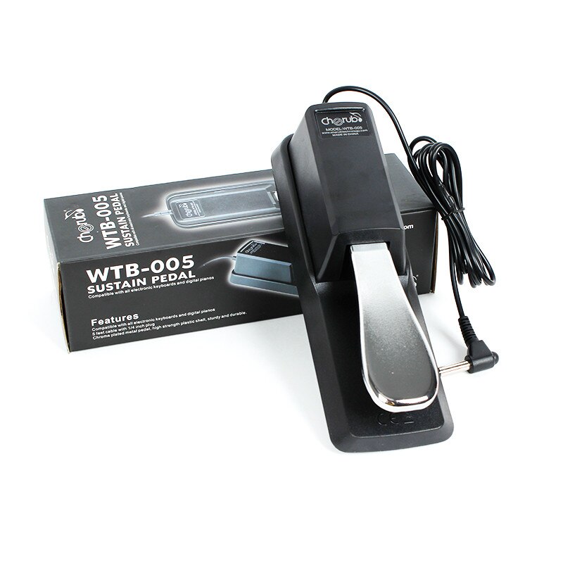 Cherub WTB-005 erhalten Pedal Elektronische Orgel Metall Für Elektronische Tastatur Große Musical Tastatur Instrumente Schwarz Klavier Teil
