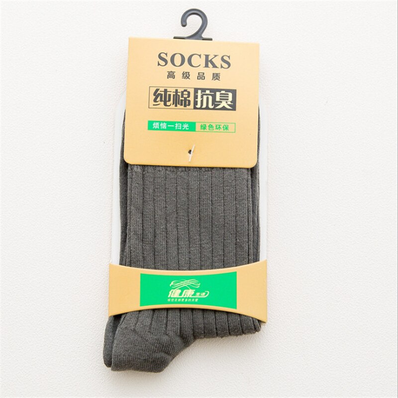 Mænd bomuld tykke sokkerdeodorant sport sok til efterår vinter camping vandring mand sok 1 par