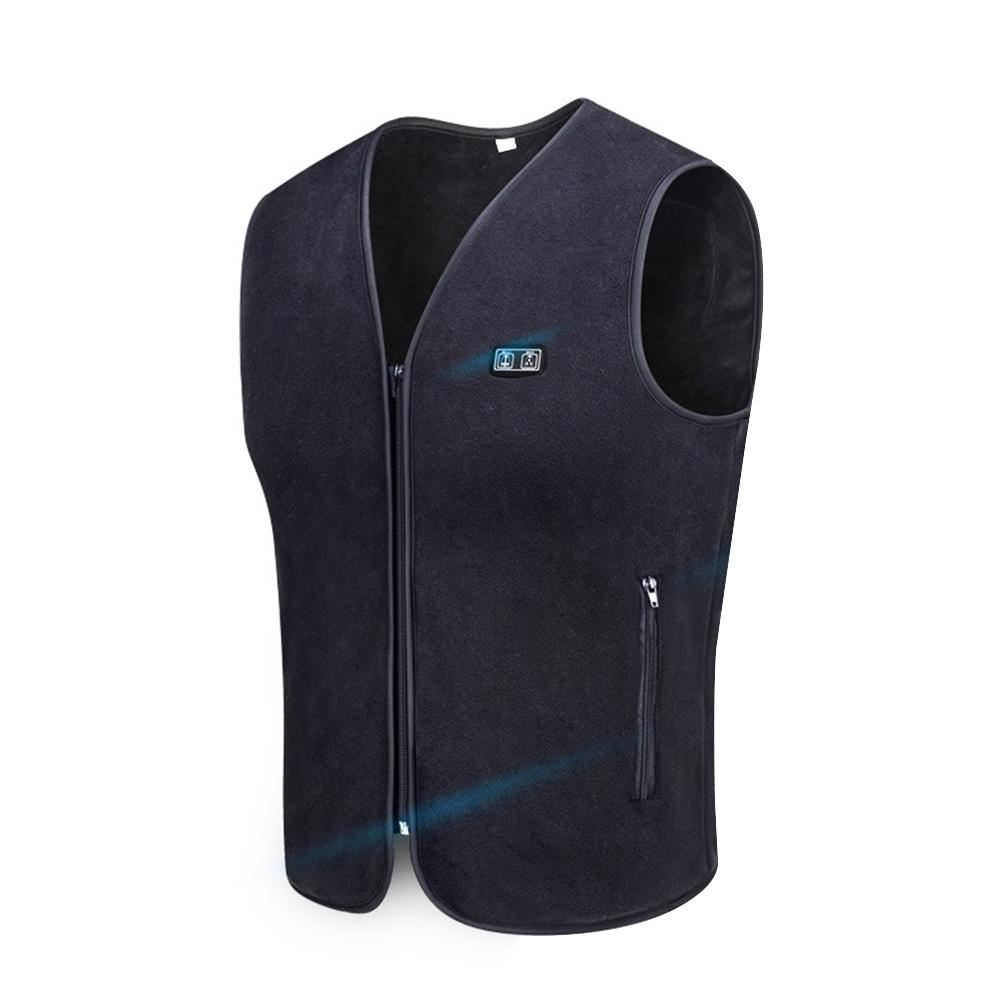 Heating Areas Men Jacket USB Heated Vest Portable 3-speed Adjustable Temperature Electric Heating Jacket Body Warmer Heating Pad