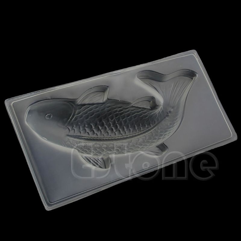 3D Koi Fisch Kunststoff Kuchen Schokolade bilden Gelee Handgemachte Zucker Schimmel DIY 72XF