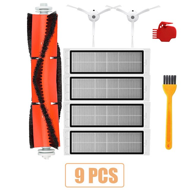 Kits d'accessoires pour xiaomi Roborock S50 S51 E25 S5 E20 C10 Roborock Robot pièces d'aspirateur filtre brosse latérale rouleau brosse: Gris clair