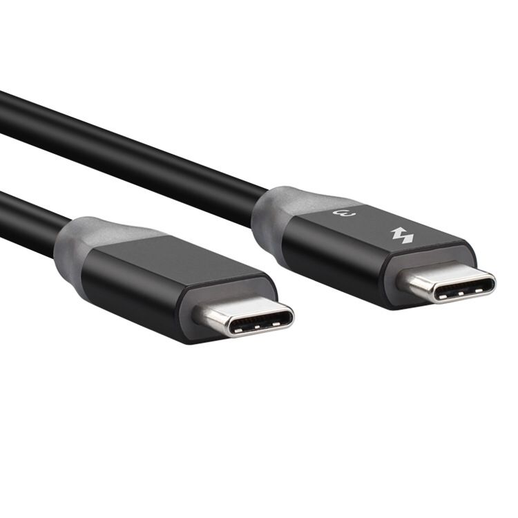 Cable Thunderbolt 3 de 100W, 2ft (USB-C a USB-C), 40gbps (USB 3,1 y 3,2 compatibles) con PD 3,0, de energía, Compatible con tipo C