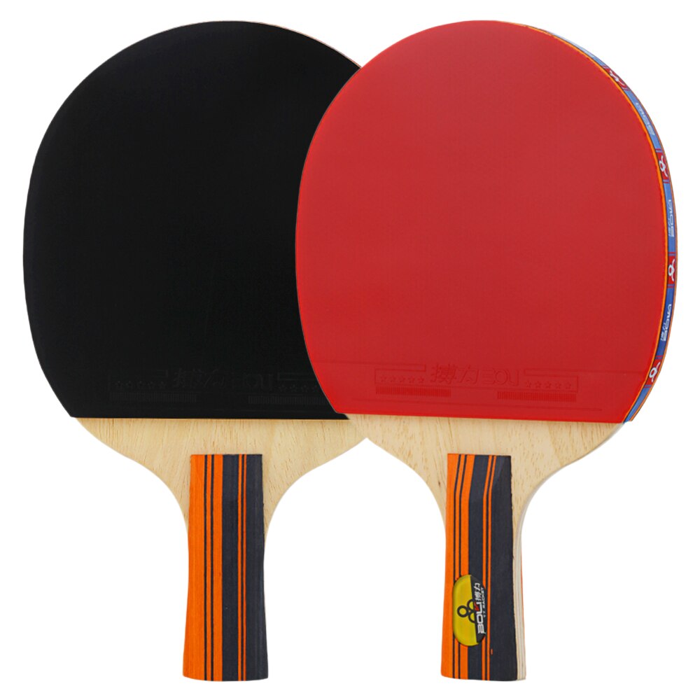 2 Ping Pong Bats 3 Ping Pong Balls Pack Table Tennis Ball and Bat Set Sports Home Exercise: short   Handle