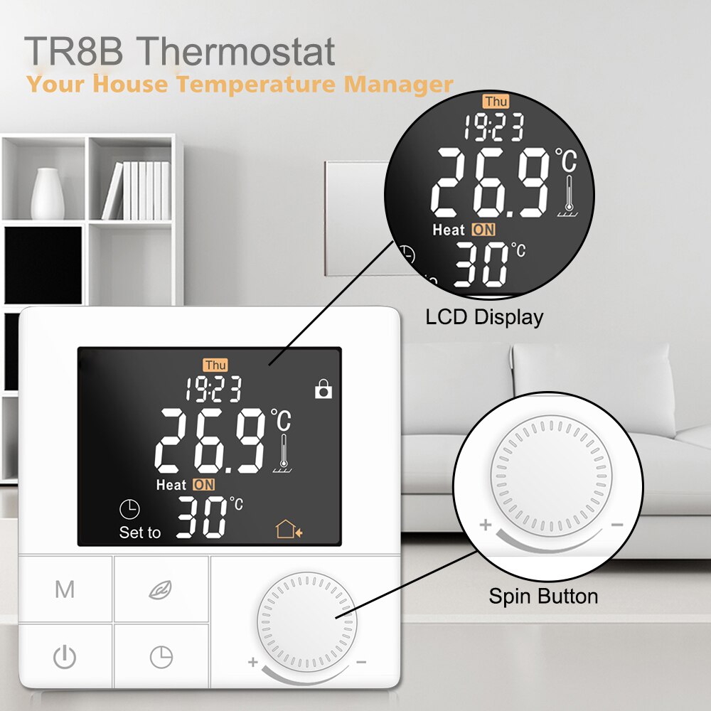Vancoo Thermostat 220v Water Heating Thermostat for Warm Floor Digital Temperature Controller Floor Heating Controller