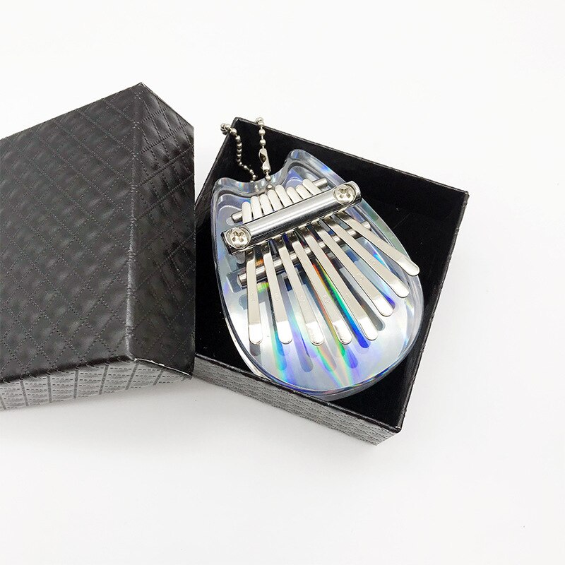 Kalimba 17 Toetsen, Transparant Acryl Duim Piano Starter Vinger Piano Met Kalimba Case Tune Hamer Studie Boekje Stickers: 7 key cat