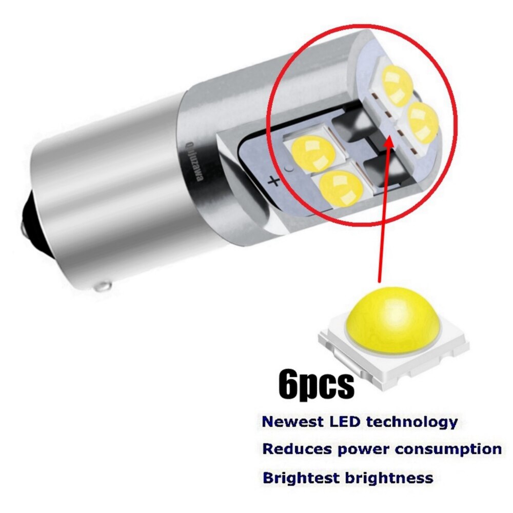 2 Pcs H21W 64136 Super Heldere Led Auto Backup Reverse Licht Mistachterlicht Richtingaanwijzers Auto Reading Dome Lampen rood Wit Amber