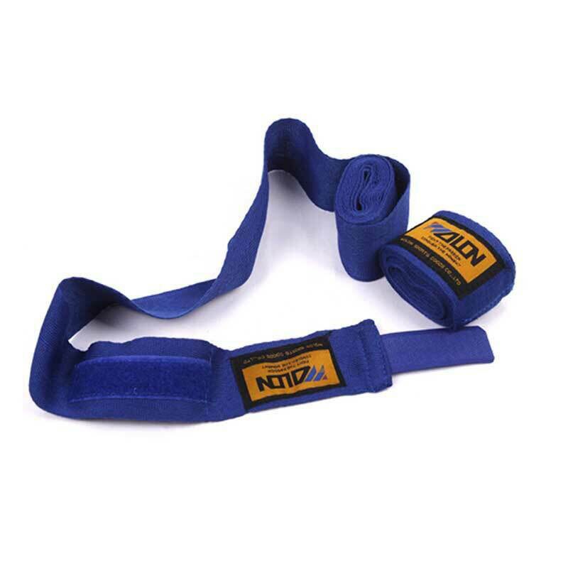 2 piezas Elastoplast puro algodón boxeo vendaje largo 2,5 m ancho 5 cm deportes elásticos seguridad deportiva correas envolturas Boxer guantes de mano: Azul